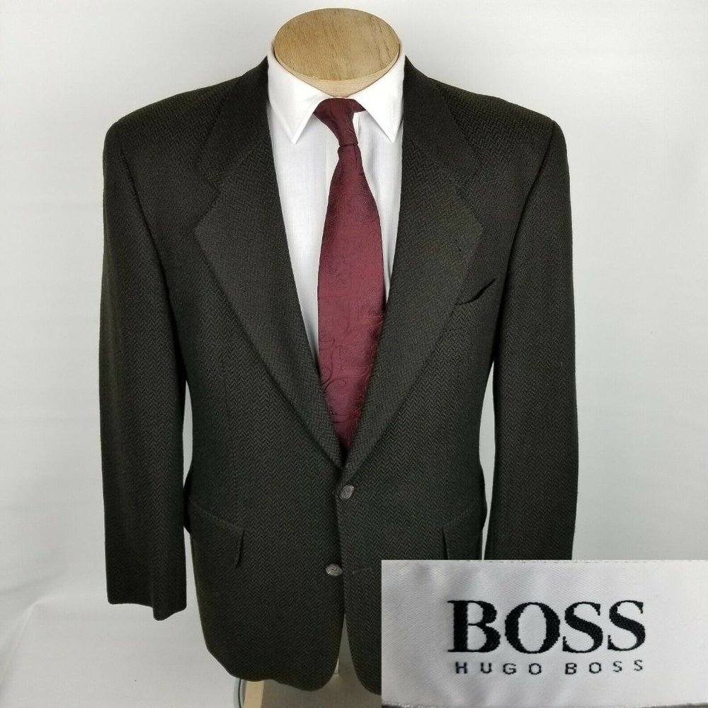 Hugo Boss Corleone Vintage Sport Coat 40R Green